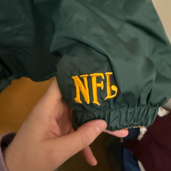 Vintage Reversible Green Bay Packers Pullover Jacket – Large - Picture 3 of 8